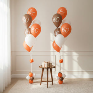 60th Birthday Balloon Bouquet with French bonne fête Decals - Ottawa Local