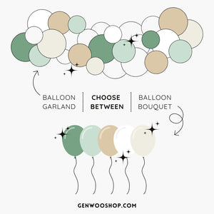 Botanical Sage Balloon Kit - Muted Green Neutrals Balloon Decorations - Eucalyptus Birthday - Boho Bridal Shower - Baby Shower