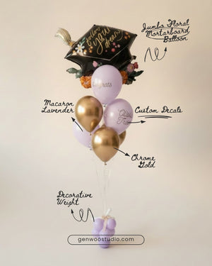 Chic Purple and Gold Graduation Balloon Bouquet | Ottawa Balloons