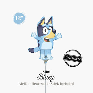 Licensed Mini Bluey Foil Balloon 12" - Airfill & Heat-seal