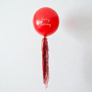 Jumbo Red Balloon with Tassel and Decal for Valentine's Day