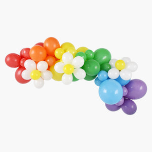 Rainbow Daisy Balloon Garland Kit