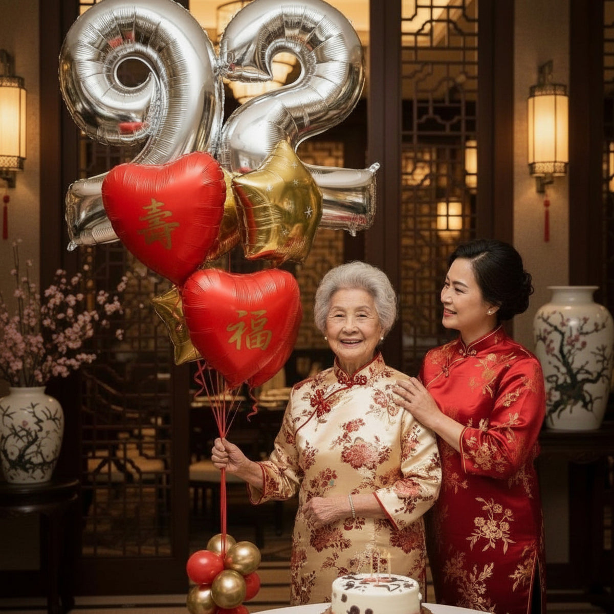 Chinese Birthday Helium Balloon Bouquet  – Ottawa Local