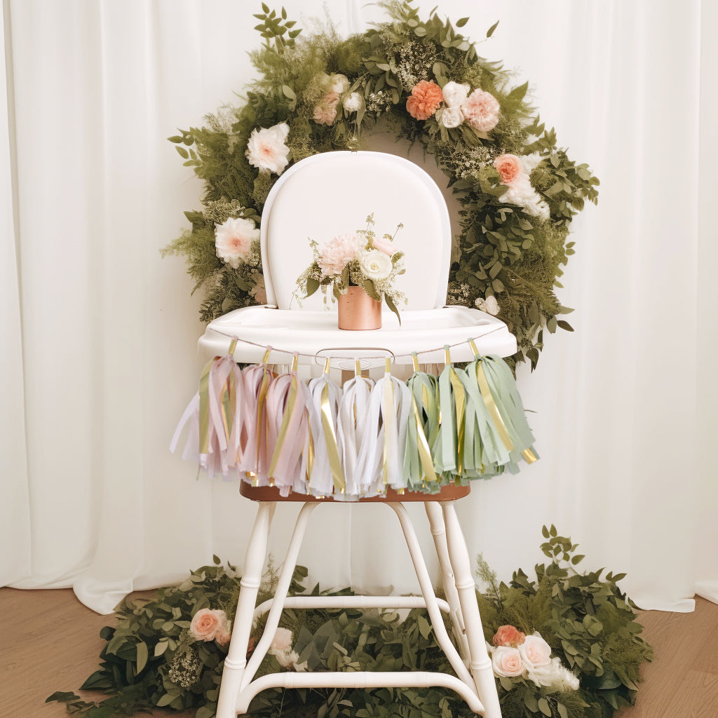 Blush Cedar Holiday High Chair Garland