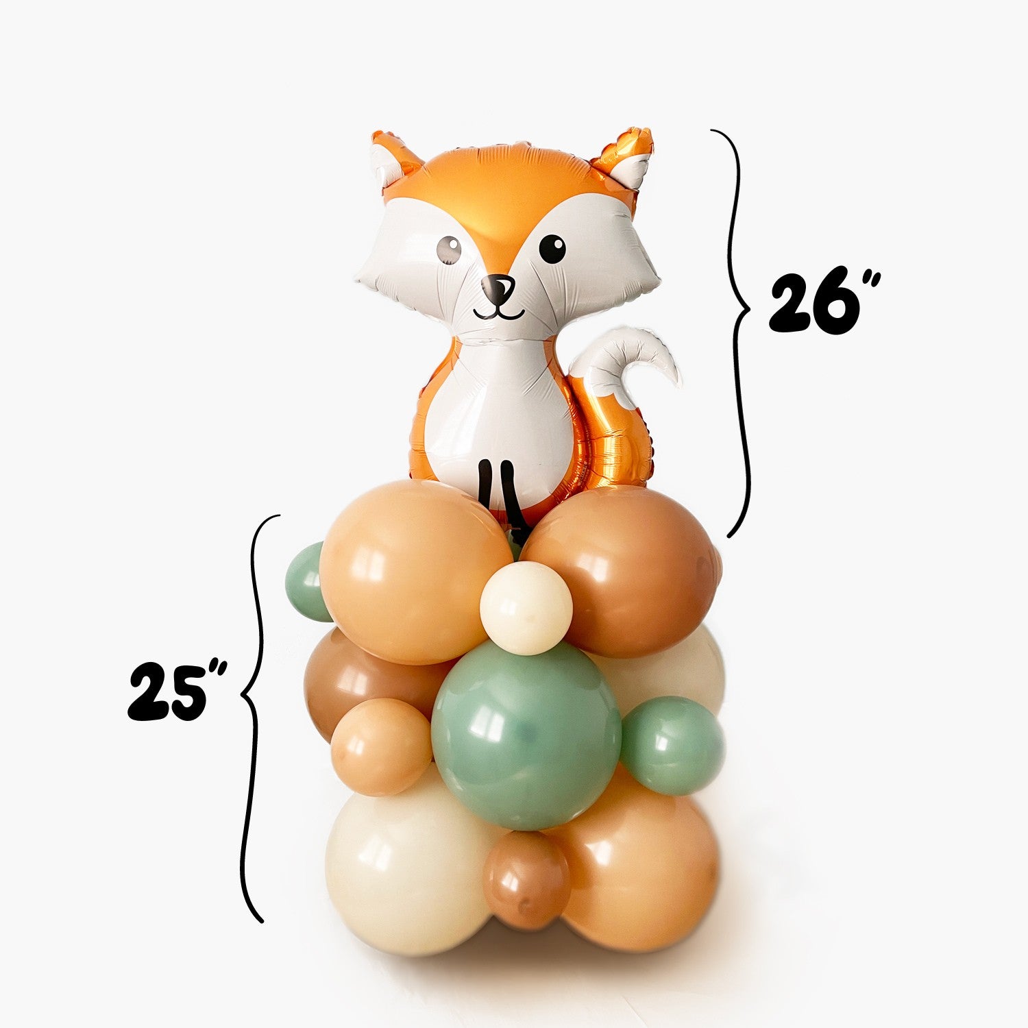 Woodland Fox Balloon Column - Woodland Animal Birthday Party Balloon Decoration for Kids