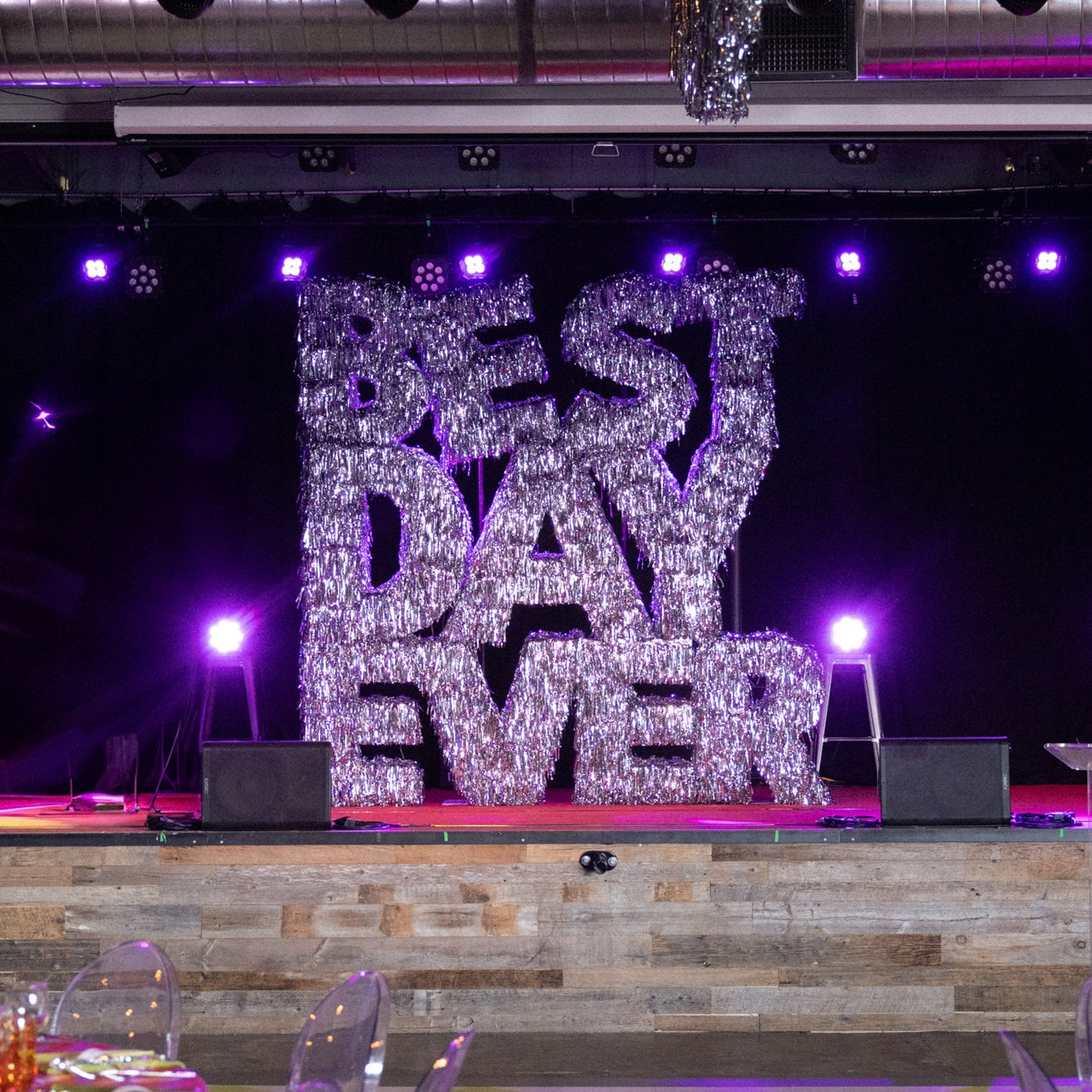 BEST DAY EVER Tinsel Letter Backdrop Rental | Ottawa Weddings