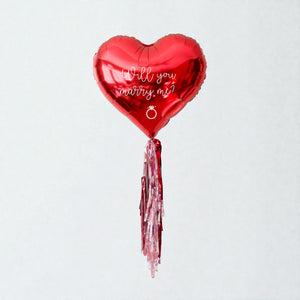 Jumbo Red Heart Proposal Balloon with Decals