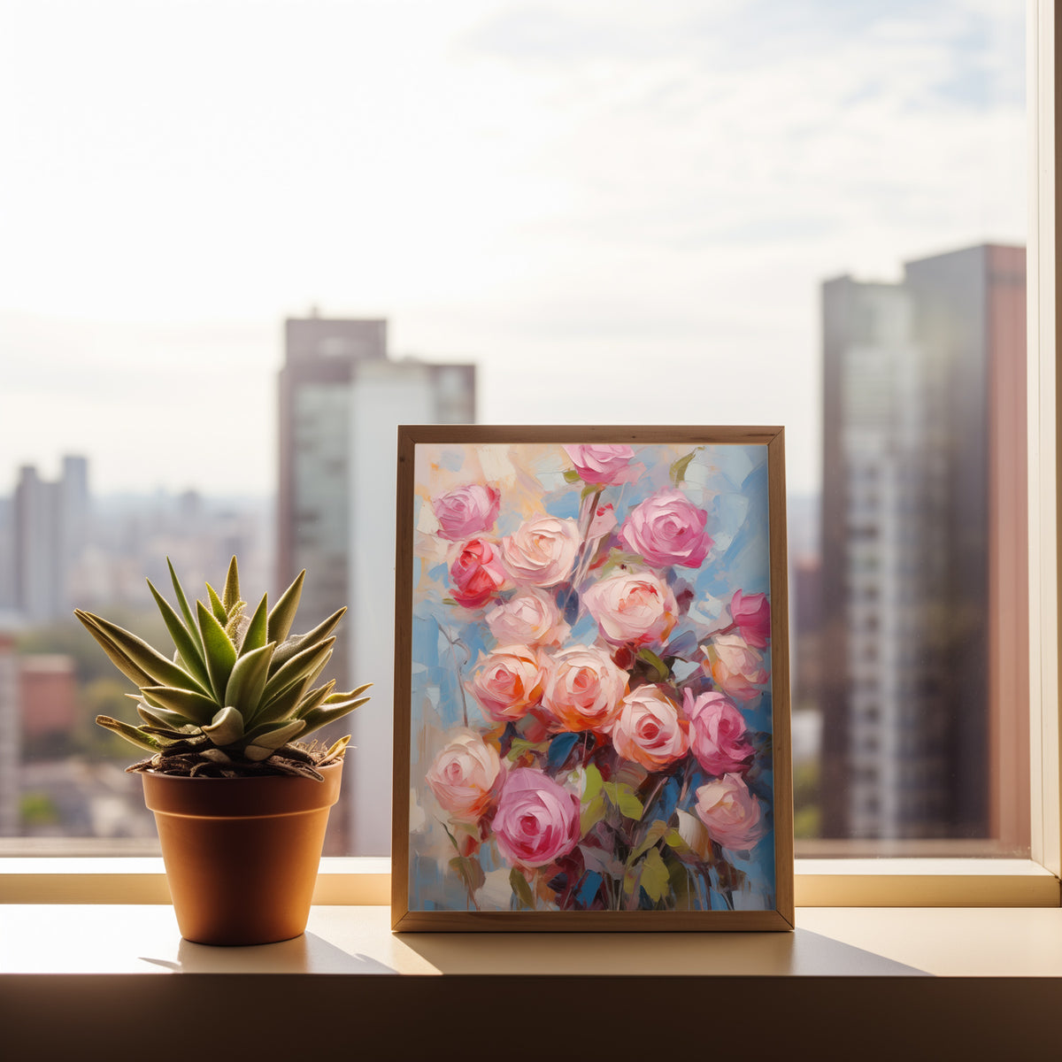 Rose Bouquet Digital Print [Pink, Blush, Blue]