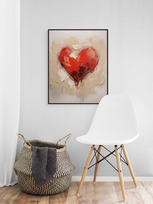 Red Heart Digital Print