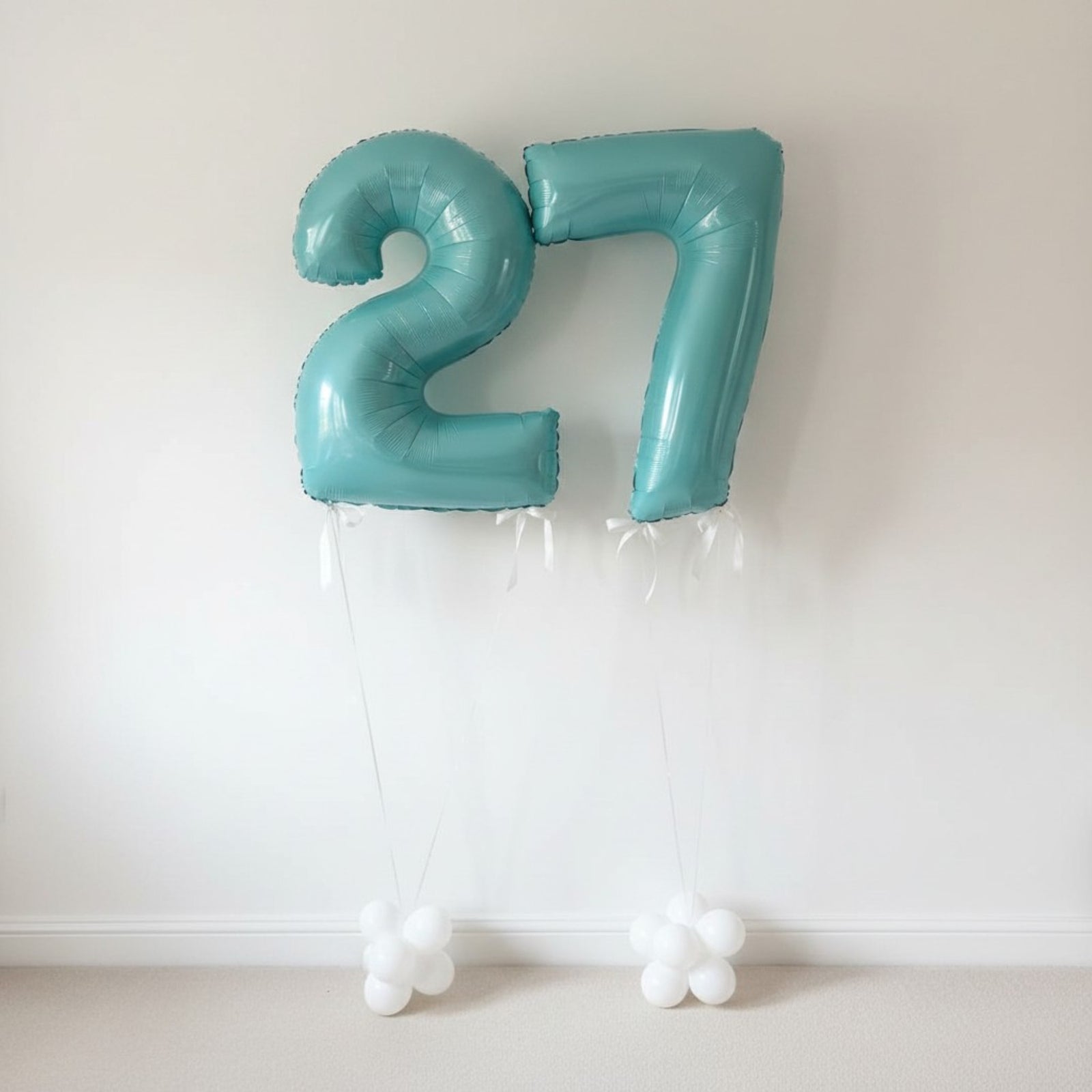 Double Digit Helium Number Balloon Bouquet with Bows 