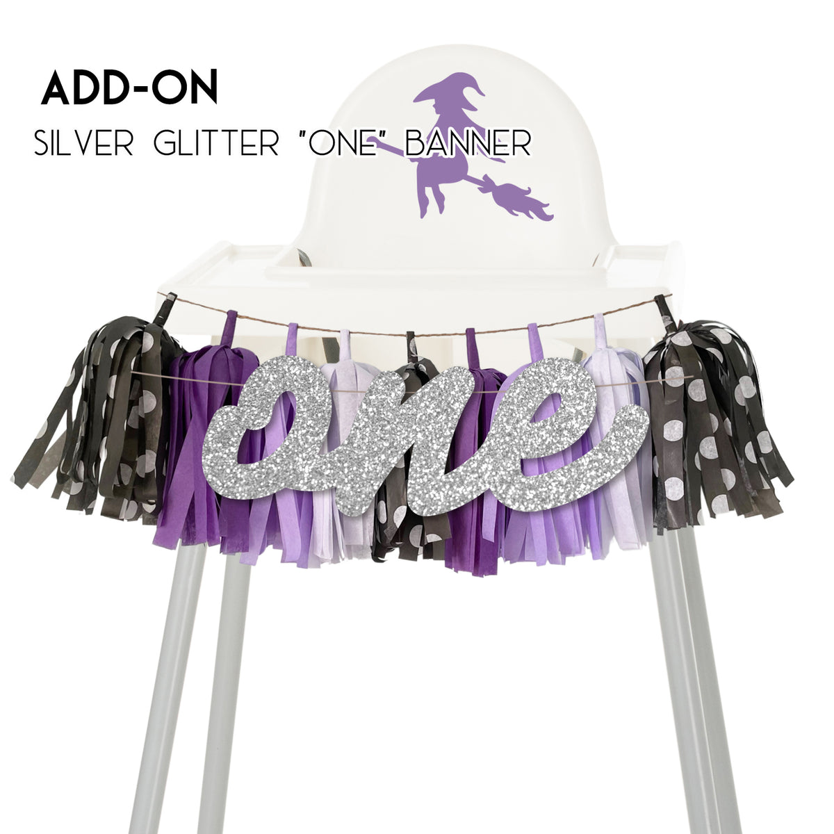 Purple Witch High Chair Garland