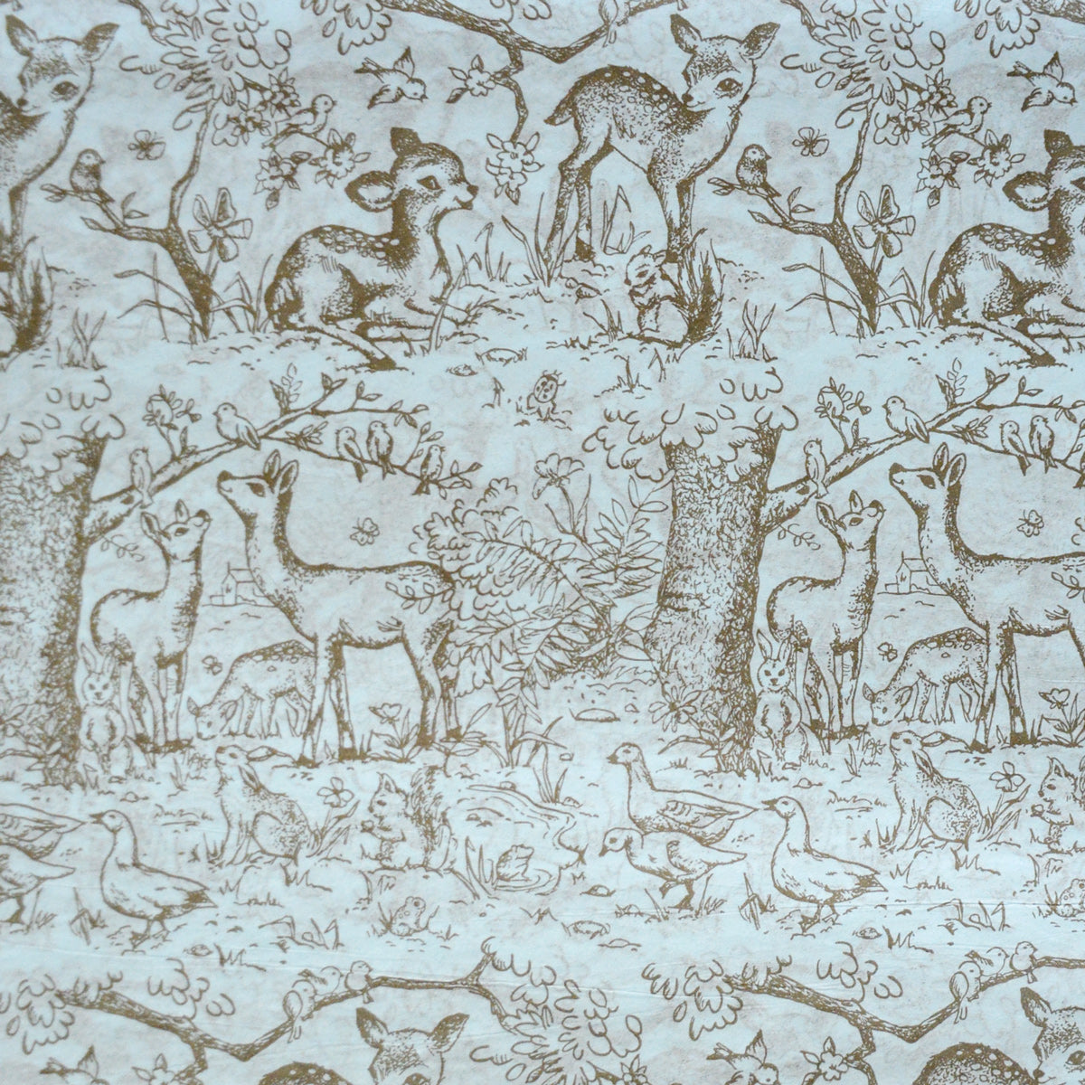 Blue Baby Deer Tissue Paper - Woodland Theme Christmas Holiday Gift Wrapping For Little Boys - DIY Projects Paper Supplies