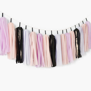 Pink Halloween Garland, Tassel Garland, Pastel Halloween Decor