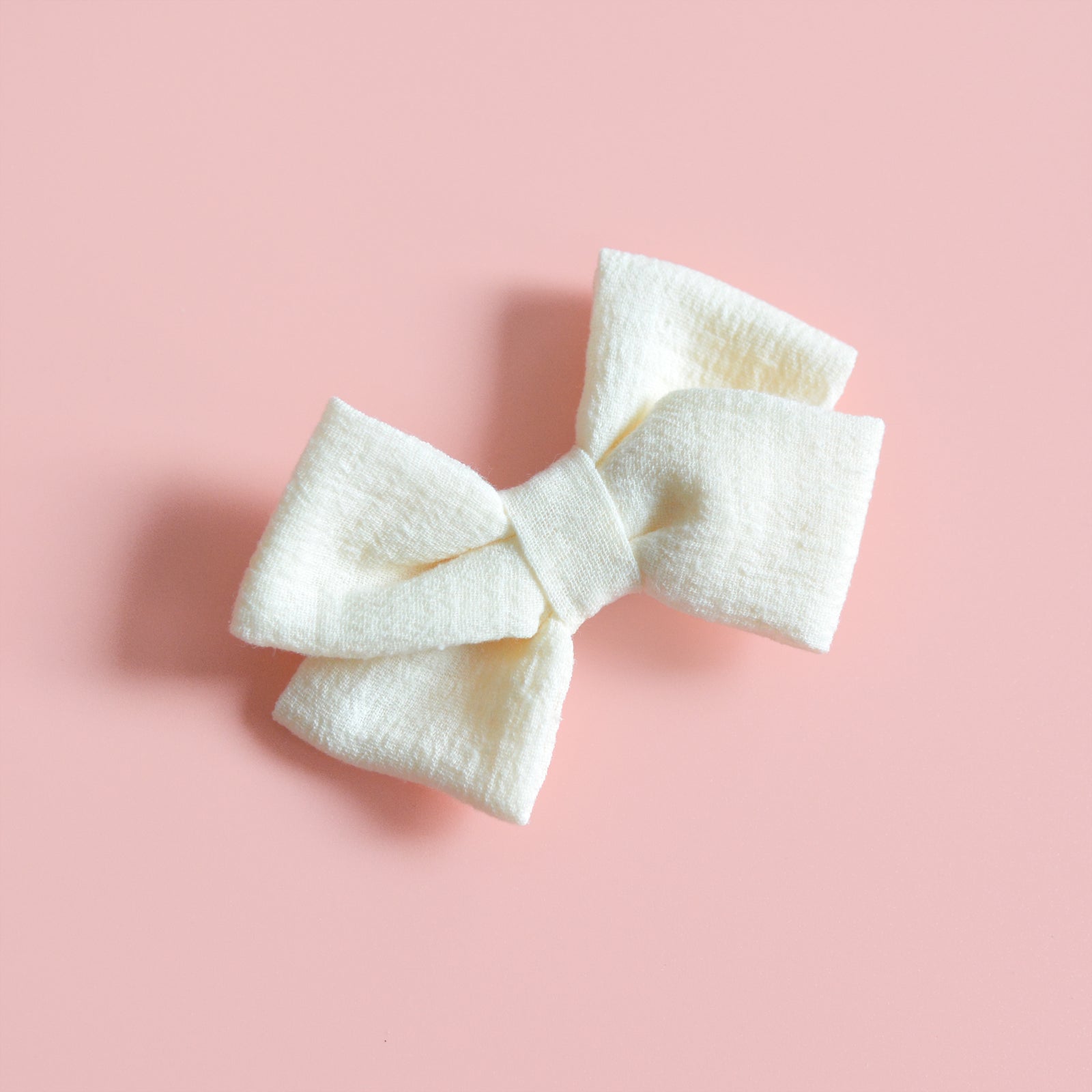 Girls Hair Bow, Cream Bow, Kids Hair Accessories