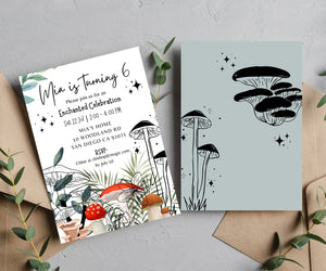 Editable Digital Enchanted Forest Birthday Invitation