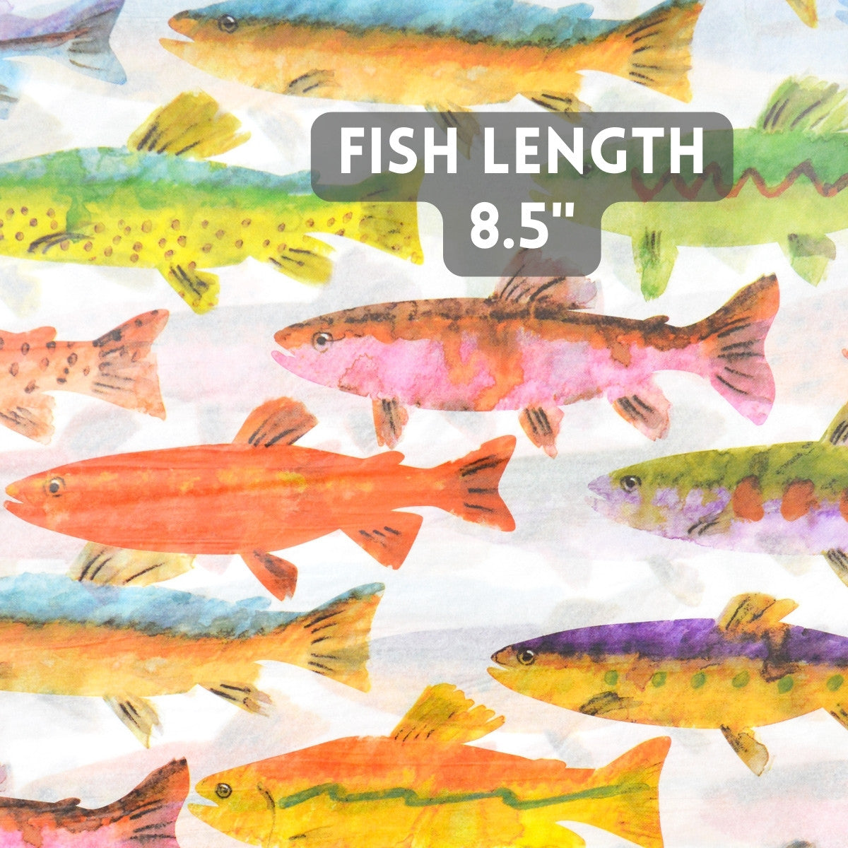 Watercolor Fish Tissue Paper - Animal Pattern Tissue Paper, Fish Lover Gift Wrapping, Christmas Wrap Paper, Holiday Paper, Natural Themed Craft Supplies GenWoo Shop
