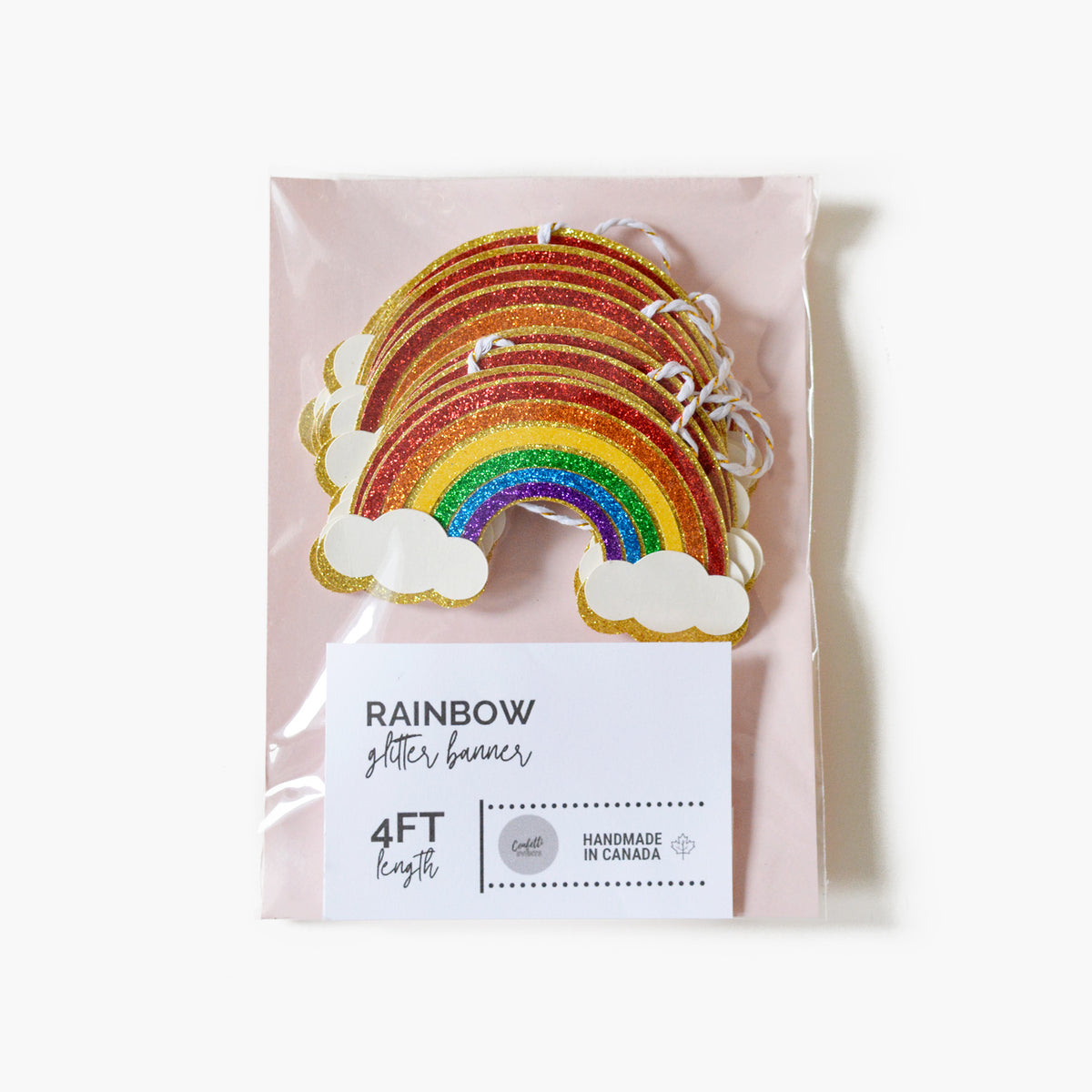 Glitter Rainbow Banner - Rainbow Birthday Party Banner Decoration, St Patrick's Day Party Decoration, Rainbow Birthday Party, Baby Shower, Rainbow Nursery Decoration