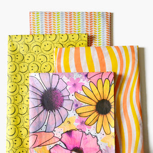Groovy Patterned Tissue Paper Set - Groovy Birthday Gift Wrapping Paper - Groovy Party Paper Supplies