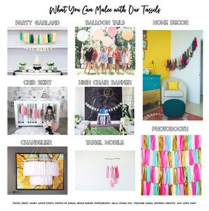 Lucky Green & Gold Tassel Garland