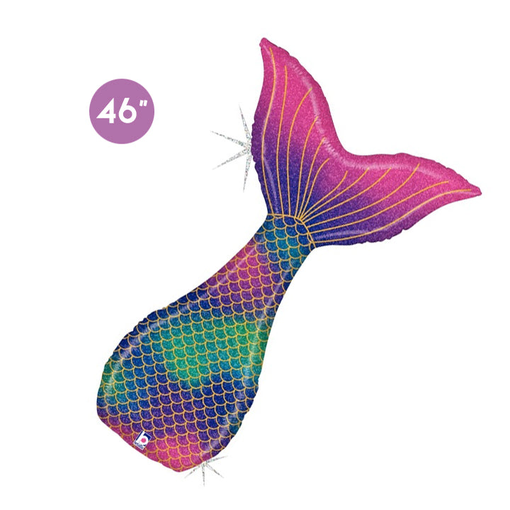 Jumbo Holographic Mermaid Tail Foil Balloon 46-inch