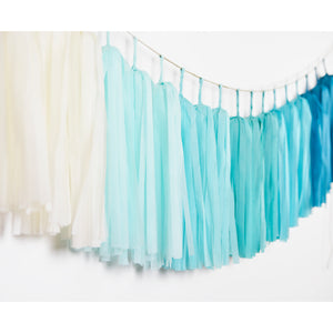 Boy Birthday Decoration Baby Boy Shower Garland Blue Ombre