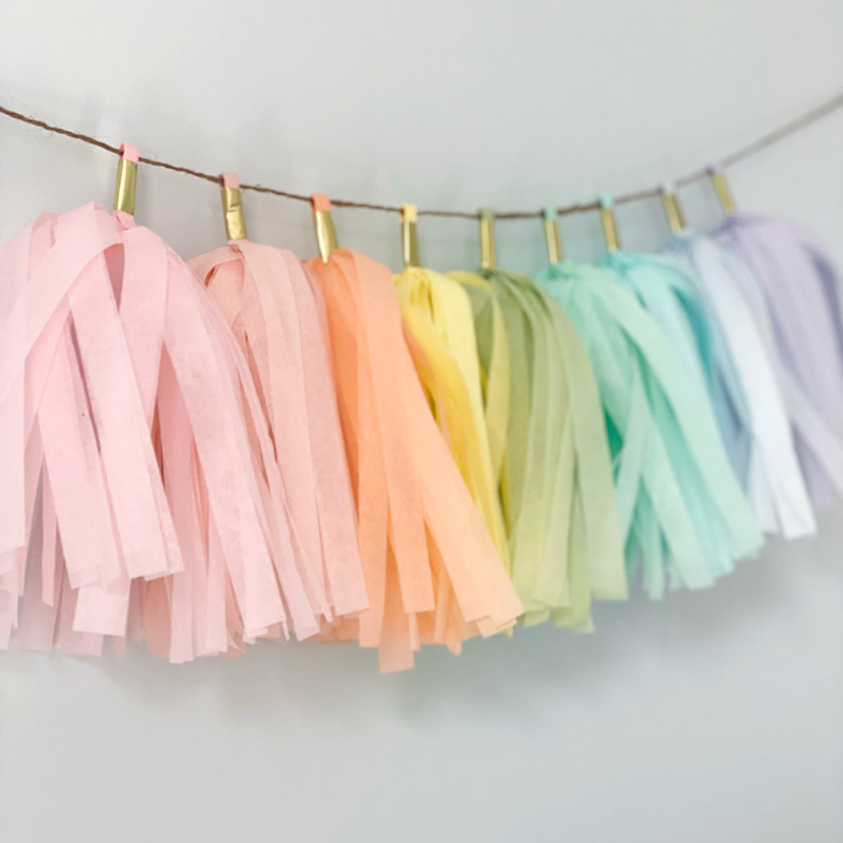 Pastel Rainbow High Chair Garland