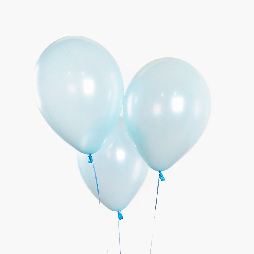 Pearl Light Blue Balloon Bouquet {8 balloons} - Baby Boy Birthday Balloon, Blue Baby Shower, Blue First Birthday, Baby Elephant Party