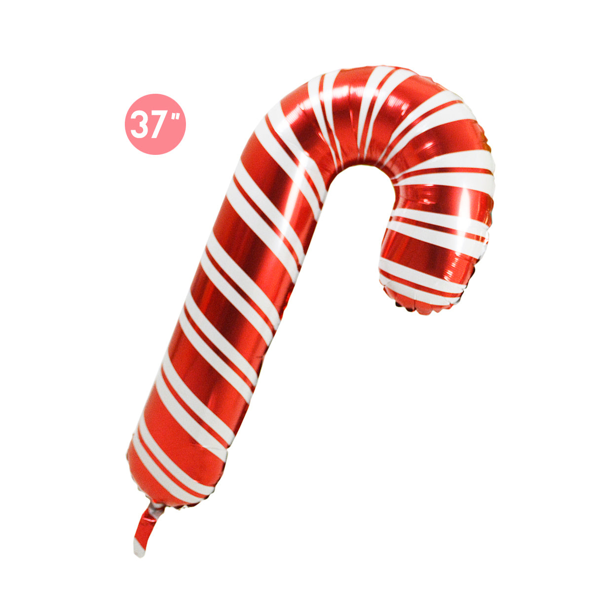 Red and White Candy Cane Foil Balloon 37-inch - Christmas Party Decoration, Holiday Birthday Party, Peppermint Candy Cane Balloon Styling GenWoo Shop Anagram Balloon