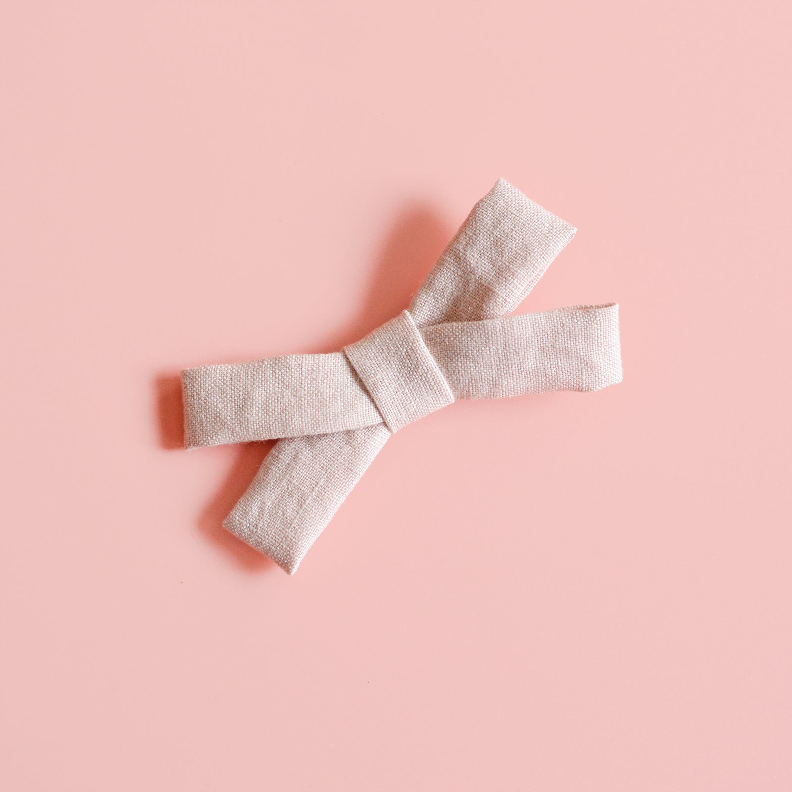 Rustic Hair Bow for girls and baby, dusty pink hair bow clip headband