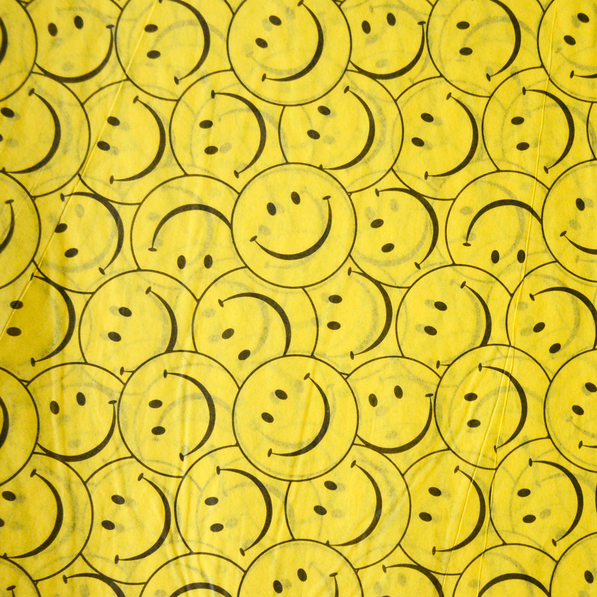 Groovy Smiley Face Tissue Paper - Groovy Themed Gift Wrapping Paper, Bright Yellow Smiley Faces Pattern, Handcraft Supplies
