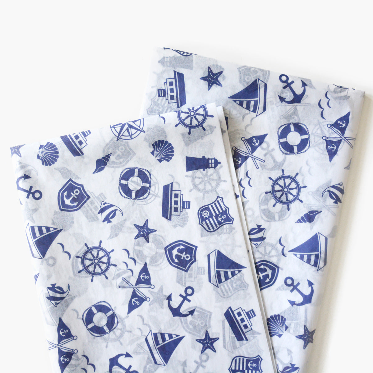 Nautical Pattern Tissue Paper - Navy Ocean Pattern Gift Wrapping Paper, Beach Pattern Paper, Paper Craft Supplies, Party Loot Bags Paper